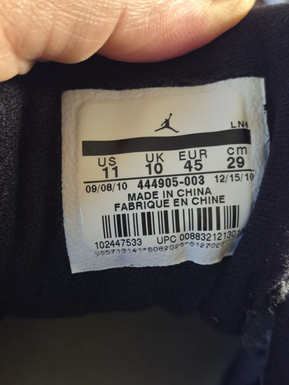 Nike Men's Air 11  Gray and Black Athletic Sneakers with Blue Logo Size 11